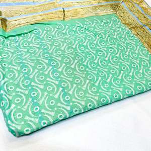 Cotton based Embroidery work Rumala Sahib Double Set With Palkan