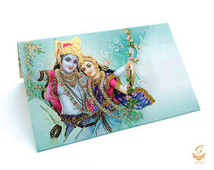 Shagun Envelope: Radhe Krishna design Shagun Envelope small size