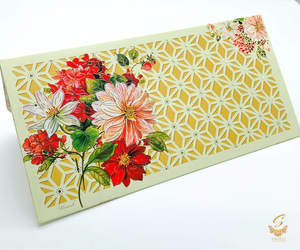 Shagun Envelope: Flowers design Shagun Envelope