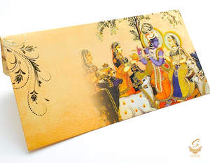 Radhe Krishna design Shagun Envelope
