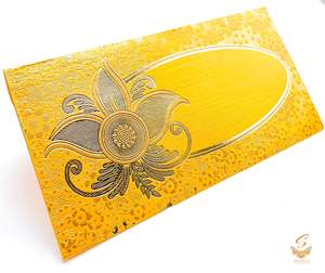 Shagun Envelope: Golden Brocade design Shagun Envelope