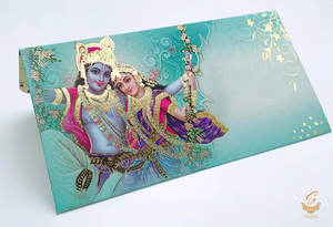 Shagun Envelope: Radhe Krishna design Shagun Envelope