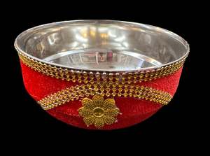 Stone work with embroidery work & Lace work beautiful Decorated Shagun Katori/Bowl