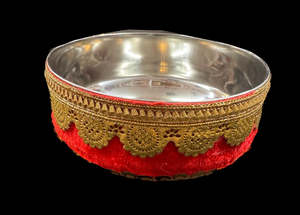 Stone work with embroidery work & Lace work beautiful Decorated Shagun Katori/Bowl