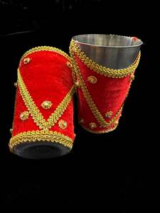 Decorated Thali: Steel glass with Beautiful Decorated work