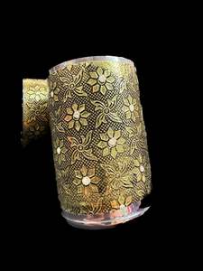 Decorated Thali: Steel glass with Beautiful Decorated meenakari work