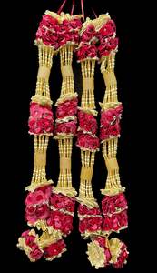 Maroon colour Wedding Garland/ Jaimala, Heavy artificial flowers with Pearl work&hellip;