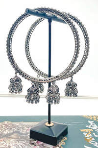 Oxidised Jwellery: Beautiful Latkan Oxidised Bangles pair