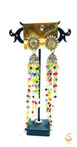 Oxidised Jwellery: Oxidised Jhumka earrings