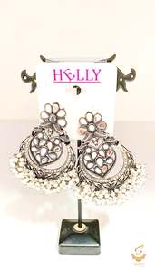 Oxidised Jwellery: Beautiful Oxidised earrings with mirrors