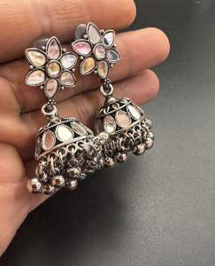 Beautiful oxidised small jhumka