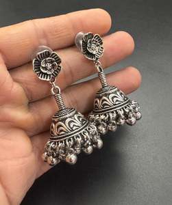 Beautiful oxidised small jhumka