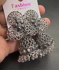 Beautiful oxidised bigger jhumka
