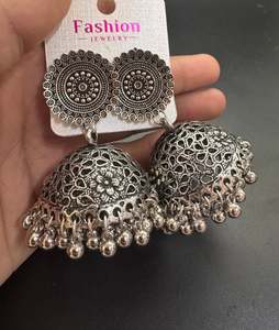 Beautiful oxidised bigger jhumka