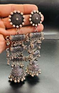 Beautiful oxidised bigger jhumka