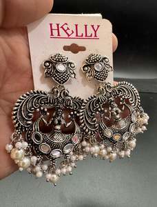 Oxidised Earrings Jhumka: Beautiful oxidised bigger jhumka