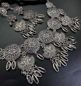 Beautiful work oxidised necklace with earrings