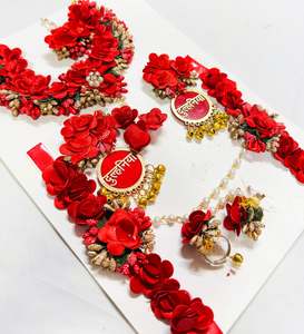 Dulhaniya written design Beautiful Floral jewellery for Haldi/Mehndi (Necklace, &hellip;