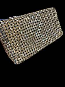 Clutch Bag And Potli Bag: Crystals Handwork designer hand bag with handle to carry with chain inside the clutch (can be attached or detached)