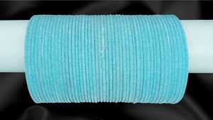 Velvet Bangles: Lite Skyblue (Surf)Color Velvet Bangles Set Of 3 Dozen In One Pack
