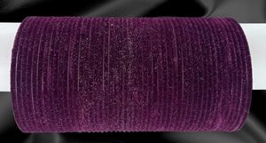 Velvet Bangles: Dark Wine color Velvet bangles (3 Dozen bangles in one set)