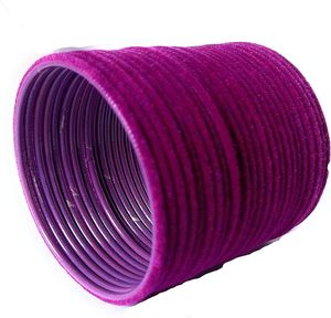 Velvet Bangles: Dark Purple Pink Color Plain Velvet Bangles Set (3 Dozen Bangles)