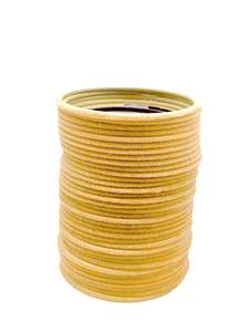 Velvet Bangles: Golden Color Plain Velvet Bangles Set (3 Dozen Bangles)