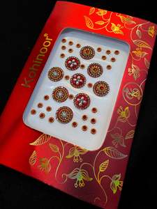 Bindi: Golden stone Deep Red Bindi