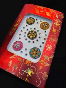 Bindi: Golden stone Multicoloured Bindi