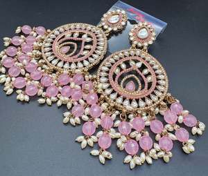 Earring All Styles: Beautiful Kundan & Pearls work bigger earrings (very lite weight)