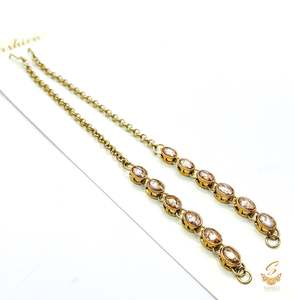 Ear Lift Support Patches Sahare For Earrings: Polki stone work beautiful earring support Sahare