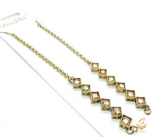 Ear Lift Support Patches Sahare For Earrings: Polki work beautiful earring support Sahare