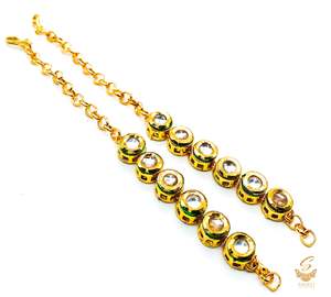 Ear Lift Support Patches Sahare For Earrings: Kundan work beautiful earring support Sahare