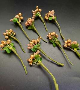 Pack of Beautiful gold pearls flower hair jura Pin (10 in each pack) Price per pack