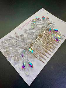 Hair Pins Floral Hair Pins: Beautiful crystal & Pearl Work Hair comb(perfect for any hairstyle Curls or hair bun)