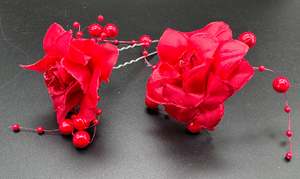 Hair Pins Floral Hair Pins: Beautiful shimmery flower hair jura Pin (Each)