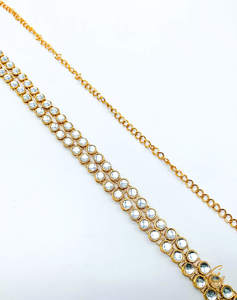 Golden Kundan stone double line Kamarband