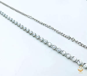 Kamarband Belly Chains: Silver Kundan Stone Single line Kamarband