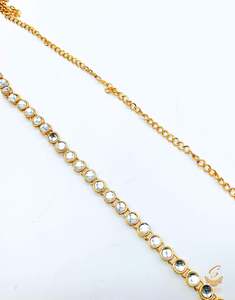 Kamarband Belly Chains: Single Line Kamarband With Kundan Work