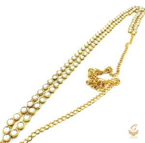 Kamarband Belly Chains: Golden and silver colour double chain kamarband