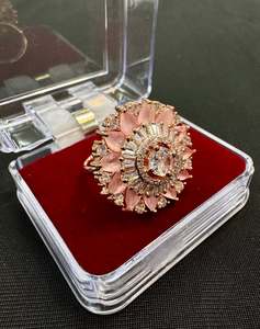 Rosegold Beautiful American Diamond ring (adjustable)