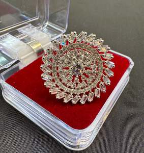 Rings: Silver Beautiful American Diamond ring (adjustable)