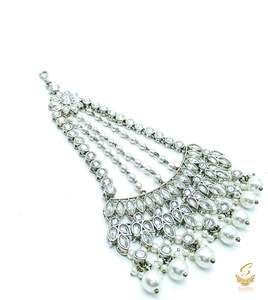 Passa: Silver pearls and Polki stone beautiful passa