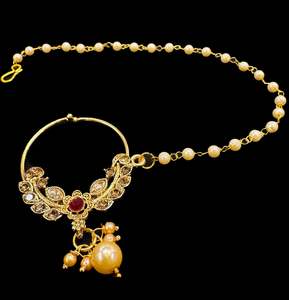 Small size Original Polki stone Beautiful Bride Nath (non piercing)