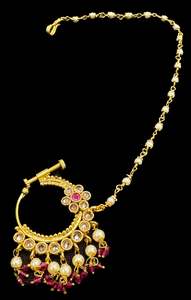 Small size Original Polki stone Beautiful Bride Nath (non piercing)