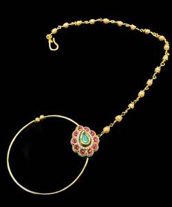 Original Kundan stone Beautiful Bride Nath (non piercing)