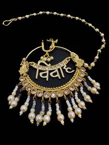 Large size Original Polki stone Beautiful Bride Nath (non piercing)