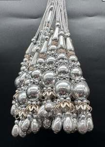 Latkans: Beautiful golden design small size lehnga latkans tessels (pair)