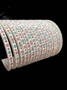 Golden stone Dotted Churra Bangles set (6 bangles in set )price per set