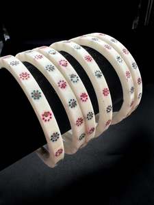 Golden stone Dotted Churra Bangles set (4 bangles in set )price per set